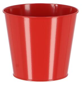 Cink virágcserép, 16 cm átmérőjű, piros
