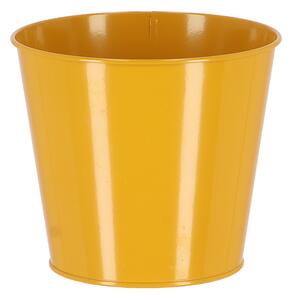 Cink virágcserép, 16 cm átmérőjű, sárga