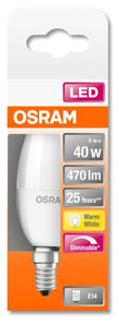 OSRAM Superstar dimmelhető LED gyertya, matt búra, 5W 470lm 2700K E14, átlagos élettartam: 25000 óra, fényszín: meleg fehér LED SST CL B DIM 40 FR 5.7W 2700K E14 ( 4058075430914 )