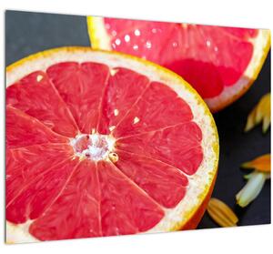 Szeletelt grapefruit képe (70x50 cm)