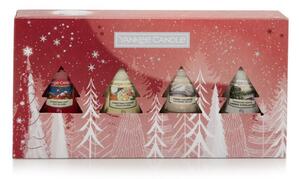 Yankee Candle illatgyertyák ajándékszett, 4 db-os, piros karácsonyfás díszcsomagolásban