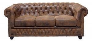 Chesterfield 3 személyes kanapé barna