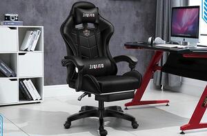Kényelmes gamer szék fekete színben