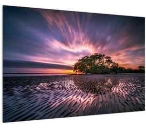 Egy kép a tengerparton naplementekor (90x60 cm)