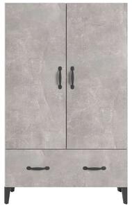 Betonszürke szerelt fa magasszekrény 70 x 31 x 115 cm