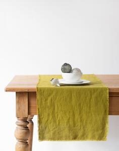 Classic zöld len asztali futó, 40 x 150 cm - Linen Tales