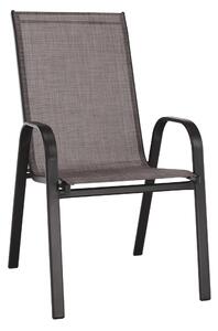KONDELA Rakásolható szék, barna melír/barna , ALDERA