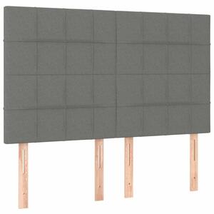 VidaXL 4 db sötétszürke szövet fejtámla 72 x 5 x 78/88 cm