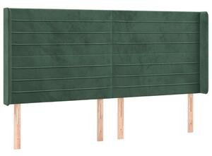 VidaXL Bársony Fejtámla - Zöld - 163x16x118/128 cm