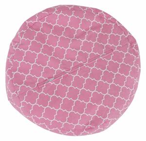 GOMBY rózsaszín babzsák fehér mintával