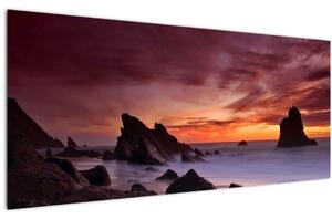 Naplemente a tengerparton képe (120x50 cm)