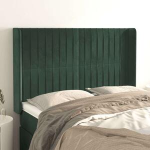 VidaXL Bársony Fejtámla - Zöld - 147x118/128cm