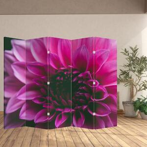 Paraván - Rózsaszín virág (210x170 cm)