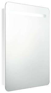 VidaXL fényes fehér LED-es tükrös fürdőszobaszekrény 60 x 11 x 80 cm