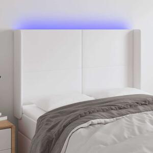 VidaXL LED-es Fejtámla - Fehér Műbőr - 147x16x118/128 cm