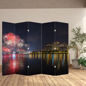 Paraván - A szingapúri tűzijáték (210x170 cm)