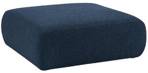 Sötétkék bouclé lábzsámoly Windsor & Co Lola 100 x 100 cm