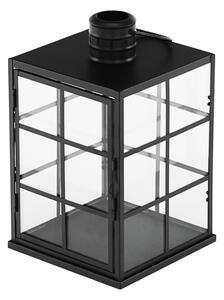 Gyertyatartó lámpás, 32,5 cm, fekete, ELIJAR TYP 1