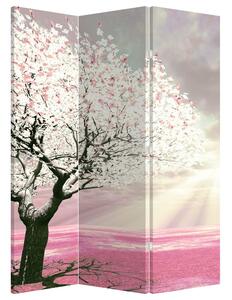 Paraván - Rózsaszín fa (135x180 cm)