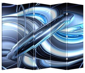 Paraván - Kék absztrakció (225x180 cm)