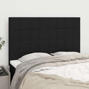 Fejtámla Szett - 4 db Fekete Szövet - 72x5x78/88 cm