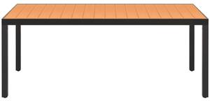 VidaXL barna alumínium és WPC kerti asztal 185 x 90 x 74 cm