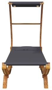 VidaXL kültéri antracit baldachinos hajlított fa nyugágy 100x190x134cm