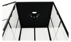 Gyertyatartó lámpás, 44,5 cm, fekete, ELIJAR TYP 2