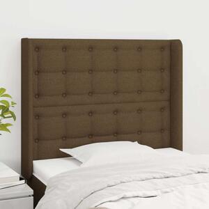 VidaXL Fejtámla - Szövet - Sötétbarna - 83x16x118/128cm