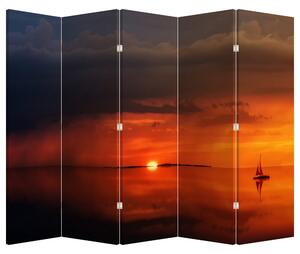 Paraván - Vitorlás naplementekor (210x170 cm)