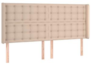 VidaXL kávészínű műbőr LED-es fejtámla 163x16x118/128 cm