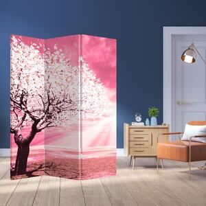 Paraván - Rózsaszín fa (126x170 cm)
