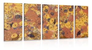 5-részes kép absztrakció G. Klimt ihlette