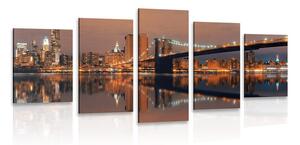 5 részes kép Manhattan vízben
