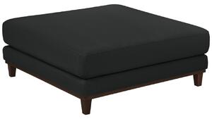 Fekete kordbársony lábzsámoly Windsor & Co Leon 108 x 108 cm