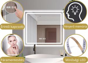 HD HongKong Sonoma 80 komplett fürdőszoba bútor fali mosdószekrénnyel, kerámia mosdóval és tükörrel
