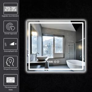 HongKong Loft Beton 80 komplett fürdőszoba bútor fali mosdószekrénnyel, fekete slim mosdóval és tükörrel