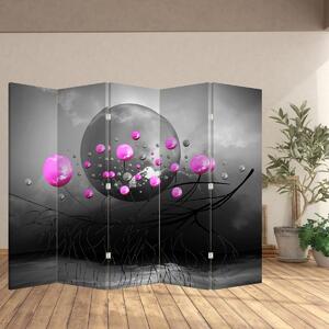 Paraván - Rózsaszín gömb (210x170 cm)