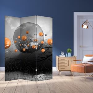 Paraván - Narancssárga gömb (126x170 cm)