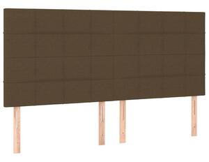 VidaXL 4 db sötétbarna szövet fejtámla 100x5x78/88 cm