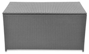 VidaXL fekete polyrattan kerti tárolóláda 120 x 50 x 60 cm
