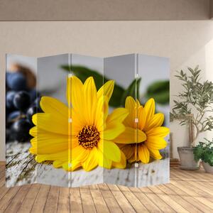 Paraván - Sárga virágok (210x170 cm)