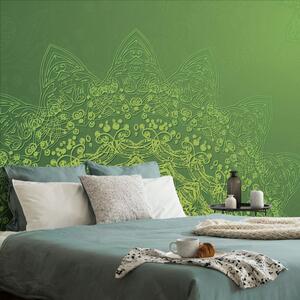 Tapéta modern mandala elemek a zöld árnyalataiban