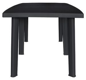 VidaXL antracitszürke műanyag kerti asztal 216 x 90 x 72 cm