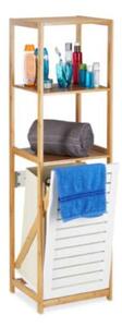 NICOL Bambusz Fürdőszoba Polcrendszer - Szennyestartóval - 130cm