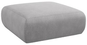 Világosszürke kárpitozott lábzsámoly Windsor & Co Lola 100 x 100 cm
