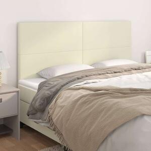VidaXL 4 db krémszínű műbőr fejtámla 80 x 5 x 78/88 cm