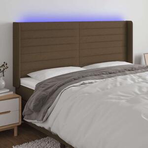 VidaXL LED Ágyfejtámla - Sötétbarna - 183cm