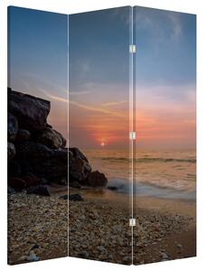 Paraván - A tengerparton található naplemente (126x170 cm)