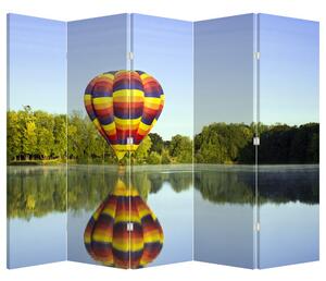 Hőlégballon a tónálParaván - (210x170 cm)